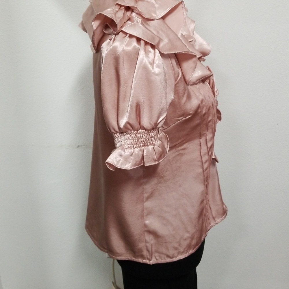 Pink Ruffle Blouse. - Picture 2 of 8